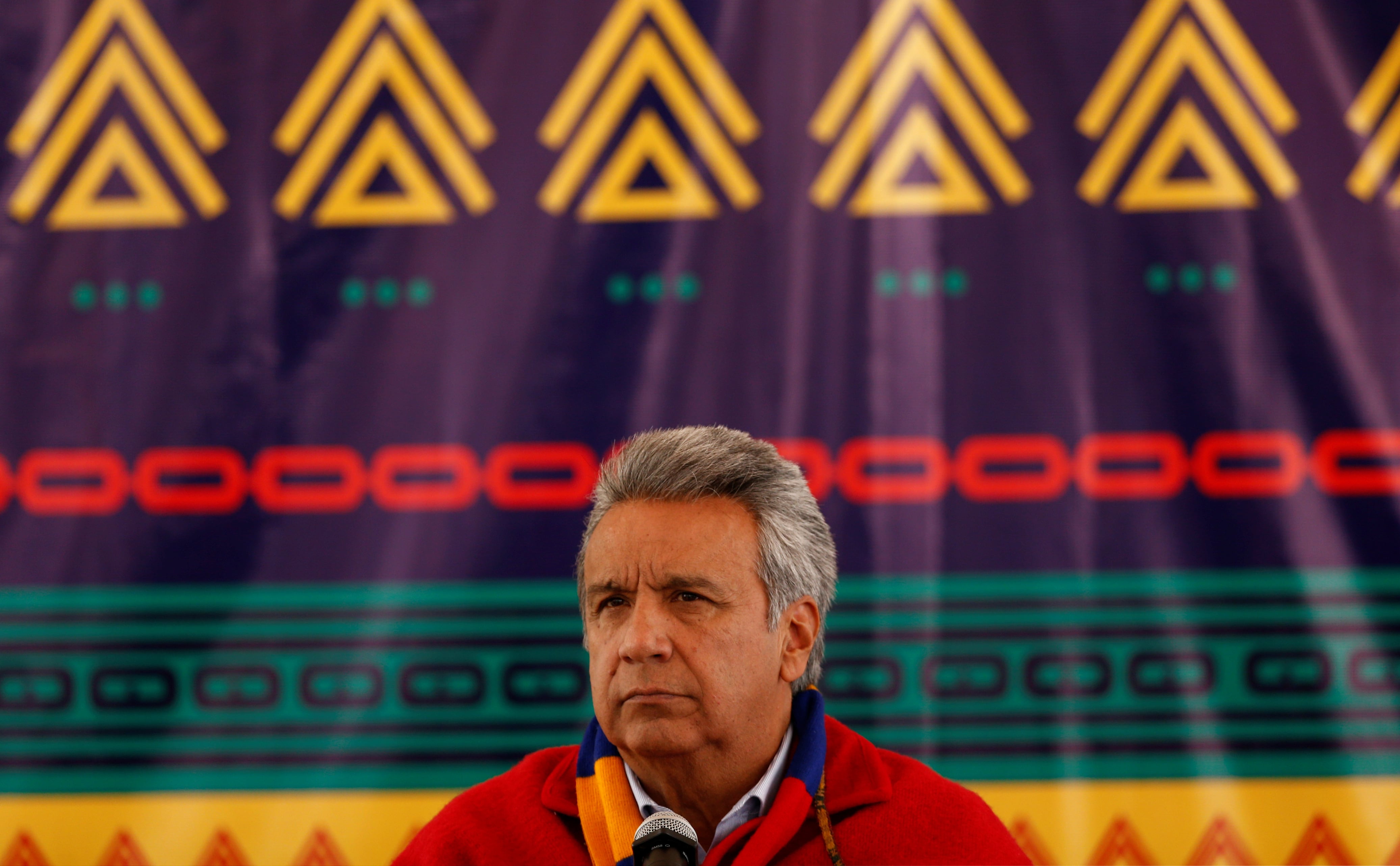 Lenin Moreno ofrece una rueda de prensa en Cochasqui, Ecuador, el 25 de mayo de 2017. REUTERS/Mariana Bazo
