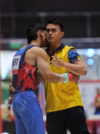 Ángel Barajas sigue revalidando su condición como mejor gimnasta de Suramérica - crédito Comité Olímpico Colombiano