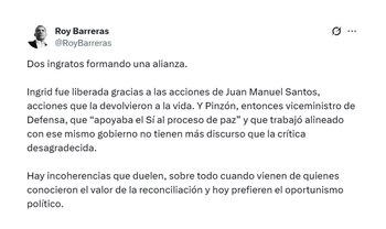 Roy Barreras reaccionó con dureza