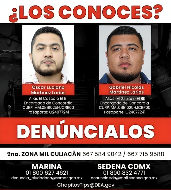 El Casco y El Gabito, dos de los hombres implicados en el mega decomiso de explosivos. (X/@illicitinv)