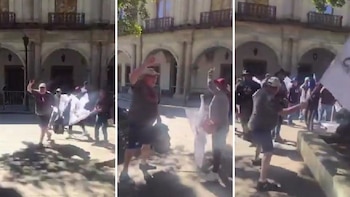 Turista estadounidense amenaza a manifestantes