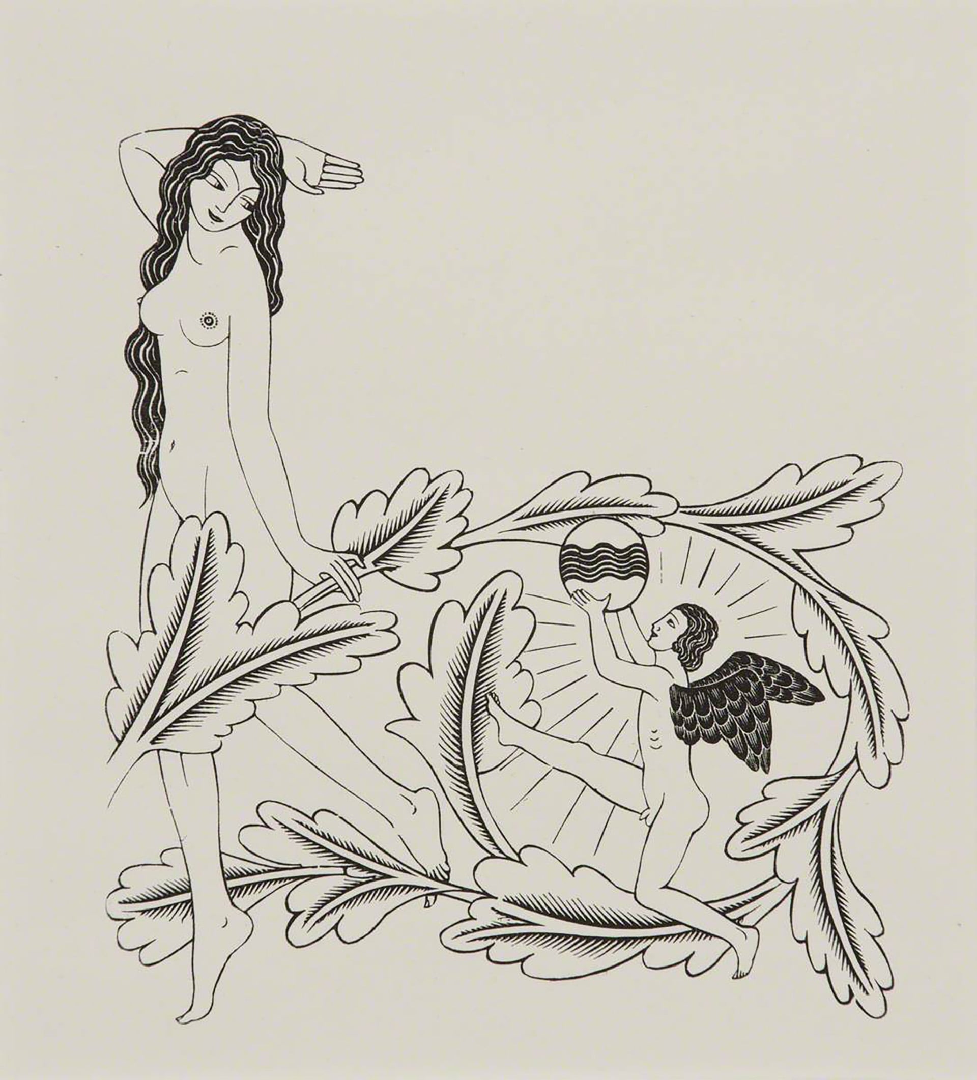 “Cupid Playing Football with the World”, de Eric Gill (The Ingram Collection of Modern British and Contemporary Art, Londres)
