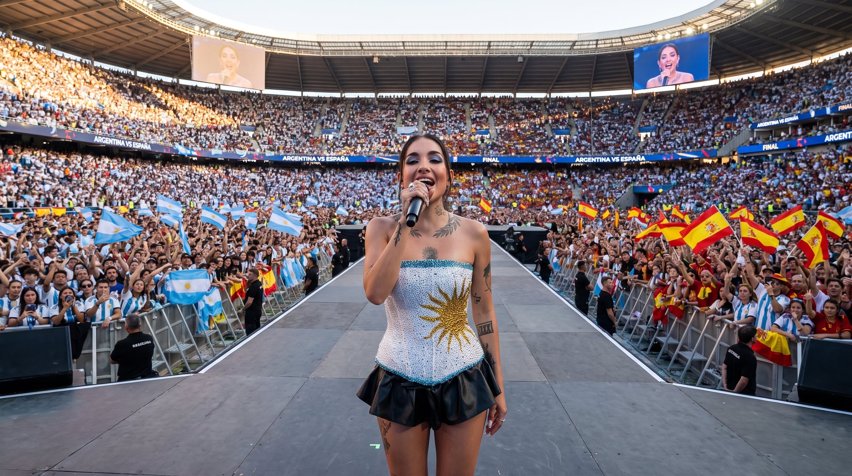 María Becerra será la encargada de cantar el himno argentino en la final ante España