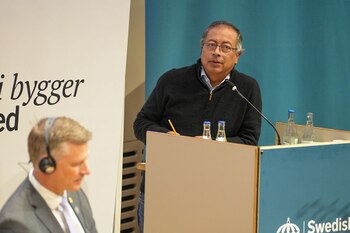 Gustavo Petro en Suecia -