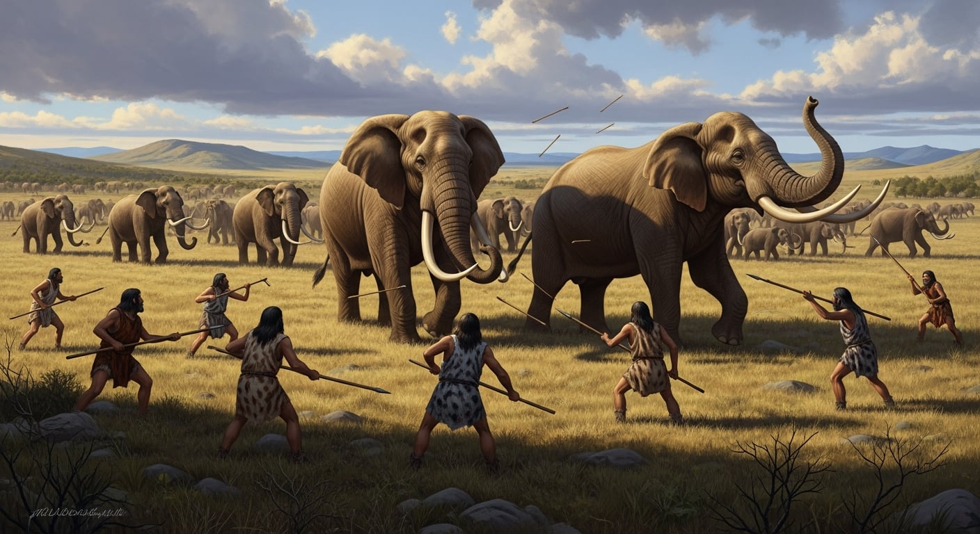 Estudios científicos concluyen que la caza humana, y no el cambio climático, fue el factor decisivo en la extinción de grandes mamíferos. (Imagen Ilustrativa Infobae)