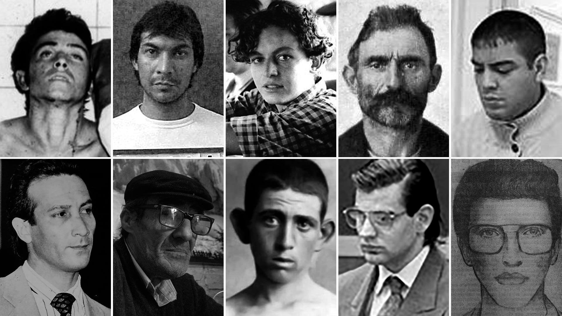 Los peores diez asesinos seriales argentinos: Francisco Laureana, Claudio Gil, Marcelo Antelo, Celso Arrastía, Aníbal González Higonet, Carlos Eduardo Robledo Puch, Cayetano Santos Godino, Cayetano Domingo Grossi, Guillermo “El Concheto” Álvarez y Ricardo Luis Melogno