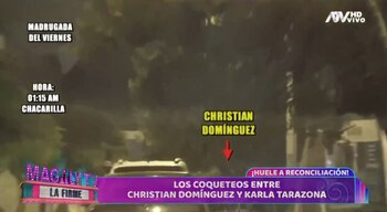 Christian Domínguez es captado afuera
