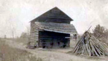 The Lawson family tobacco barn