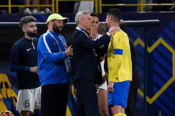 Crespo y Cristiano en aquel partido (REUTERS/Stringer)