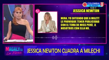 Jessica Newton explica por qué las candidatas de Miss Perú no reciben pago por participar, tras las quejas de Milett Figueroa. Infobae Perú / Captura TV - Magaly TV La Firme