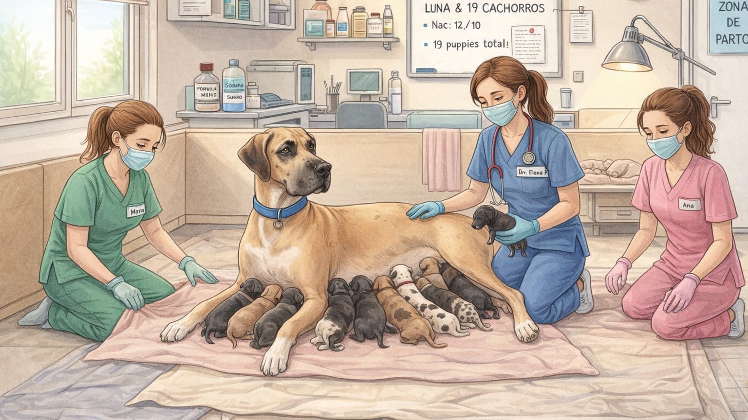 El nacimiento de 19 cachorros de gran danés en Illinois se considera uno de los casos más excepcionales de la raza (Imagen Ilustrativa Infobae)