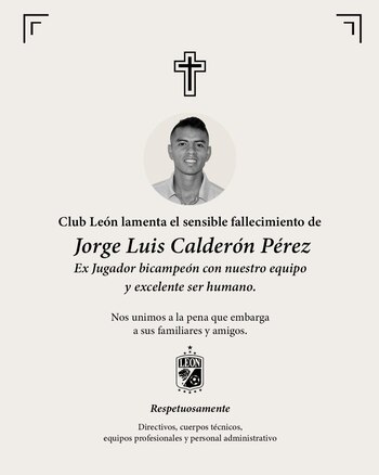 Muere jugador Jorge Calderón 'Calde',