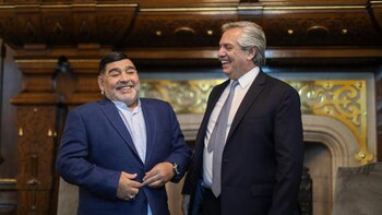 Alberto Fernández y Diego Maradona: