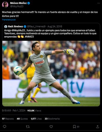 El exguardameta tuvo un ligero error al contestar las felicitaciones por su cumpleaños.