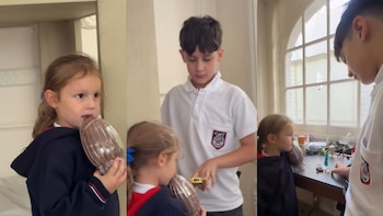 Entre risas y reclamos, la divertida discusión de los hijos de Pampita por un huevo de pascuas: “Quiero dinero”