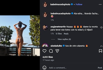 La actriz posó de espaldas y causó furor entre sus fanáticos en las redes