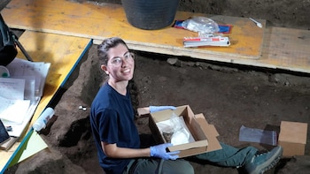 Hallan un segundo cerebro saponificado en las excavaciones en el convento de Santa Clara, en Pontevedra