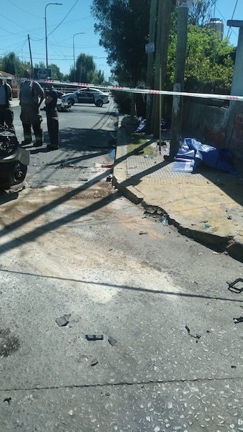 La escena del accidente en