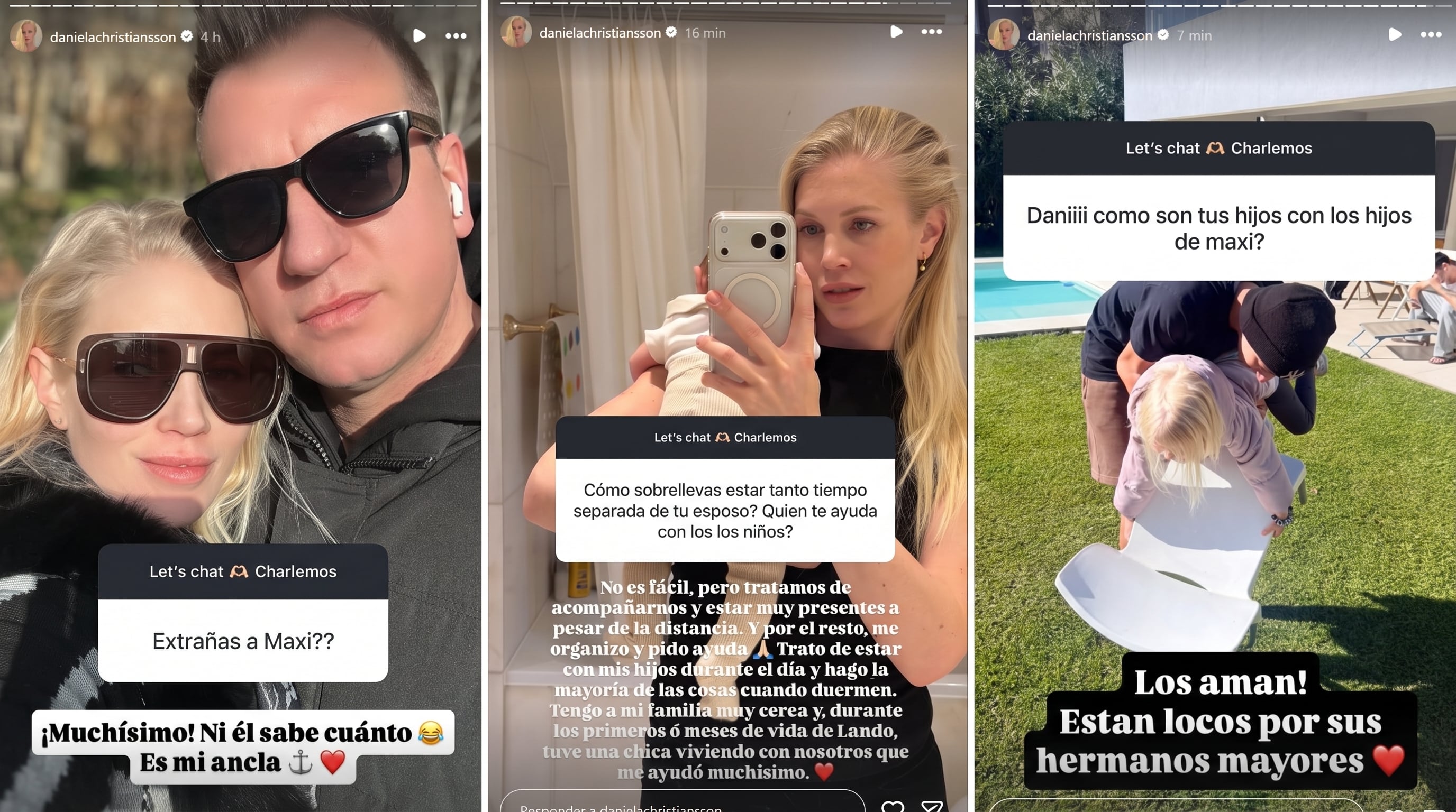 A pocos días de volver al país para reencontrarse con Maxi López, Daniela Christiansson dio detalles de su vida familiar (Instagram)