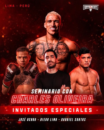Charles Oliveira llega a Perú para impartir masterclass de artes marciales mixtas. Crédito: Instagram Uppercut.