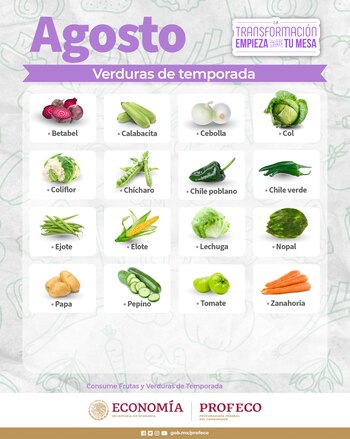 Las verduras de temporada son