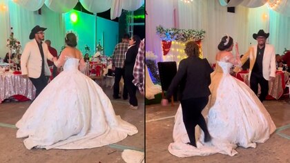 Mujer pisa vestido de novia de su sobrina y es tachada de envidiosa