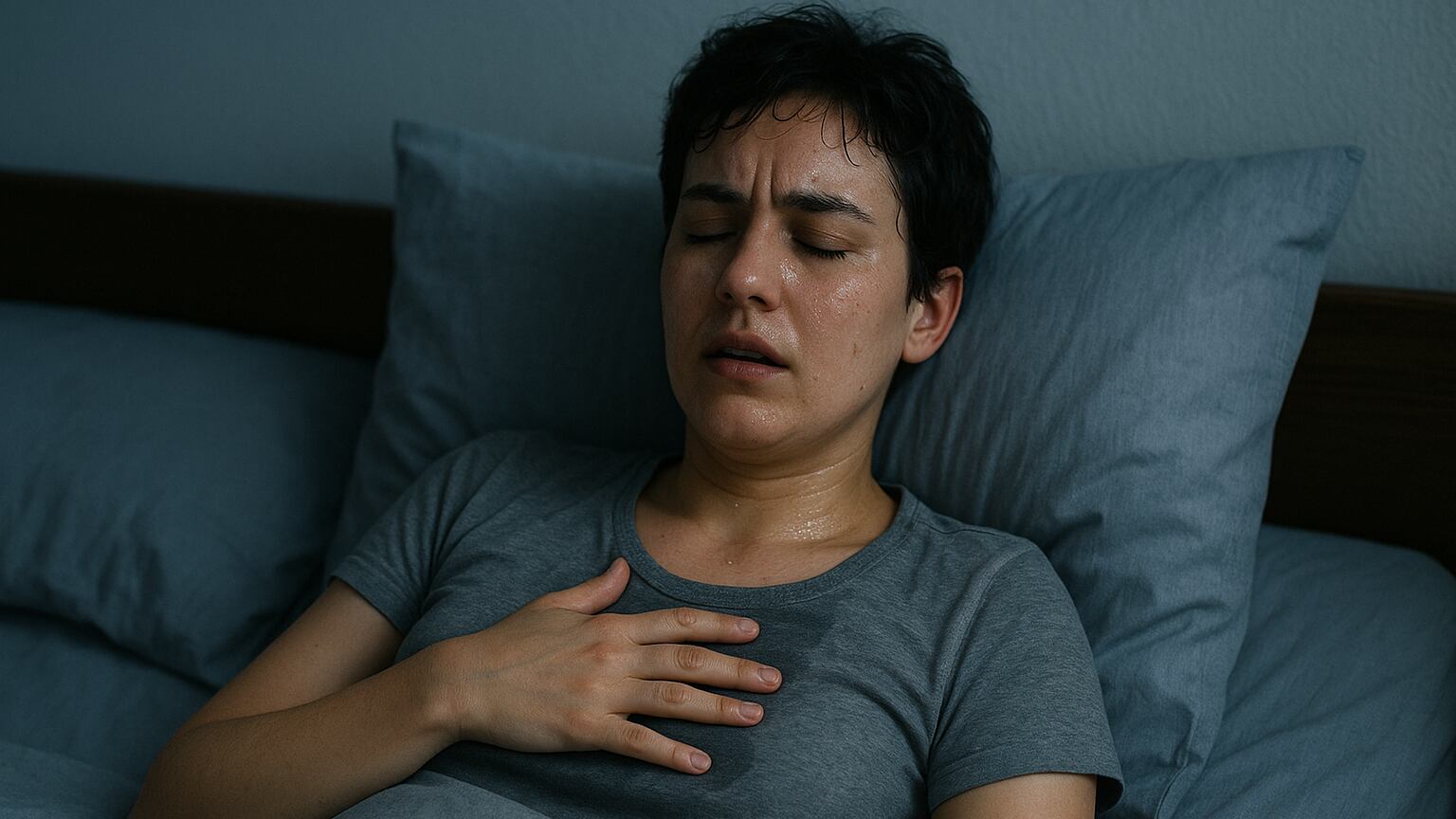 Los síntomas físicos del ataque de ansiedad incluyen aumento del ritmo cardíaco, dolor en el pecho y sudoración intensa (Imagen Ilustrativa Infobae)