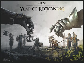 Arte oficial de For Honor: Año 4 - Year of Reckoning realizada por el ilustrador americano AJ Frena