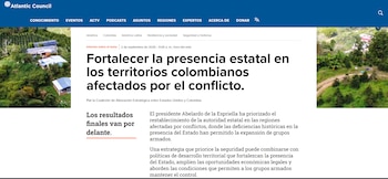 La coalición propuso priorizar las 14 zonas más disputadas, donde se concentra cerca del 80 % de los impactos humanitarios, y mejorar alertas tempranas, movilidad aérea y fluvial, y desminado - crédito Atlantic Council
