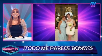 Renzo Costa ya no está soltero: se casó con Thalía Alva y Magaly revela cuándo será la boda religiosa. Captura: Magaly TV La Firme.