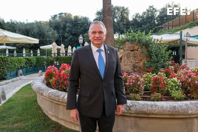 Arnoldo André Tinoco, durante la entrevista con EFE en Roma (EFE/ Marta Rullán/Archivo)
