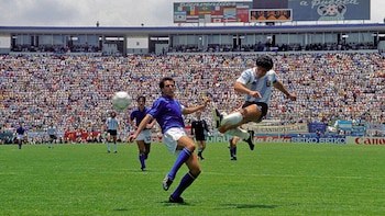 Partido contra Italia en México '86
