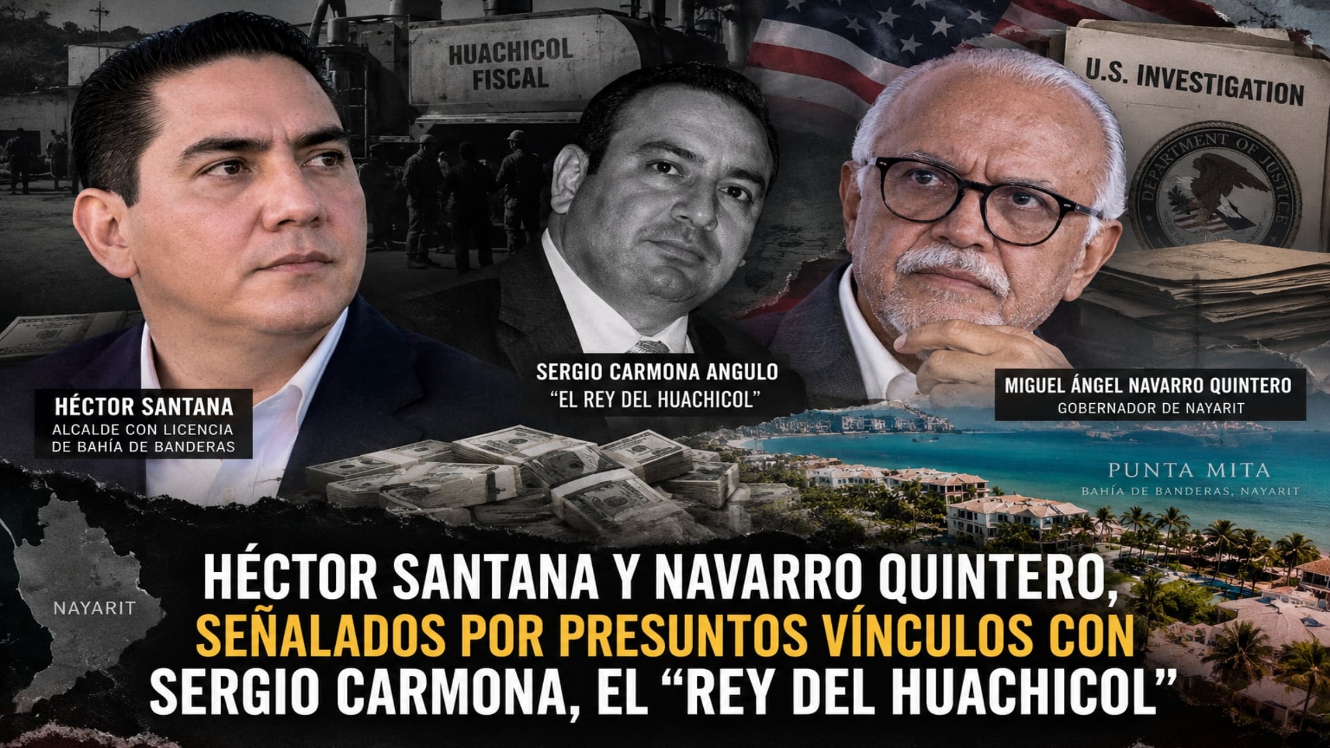 Versiones sobre presuntas investigaciones en EEUU colocan al alcalde con licencia de Bahía de Banderas y al gobernador de Nayarit en un supuesto entramado de financiamiento