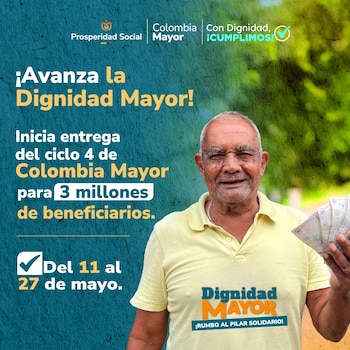 La entrega de transferencias monetarias se extenderá hasta el 27 de mayo, beneficiando a casi tres millones de ciudadanos en el territorio nacional, bajo criterios técnicos que priorizan a adultos mayores con mayores necesidade - crédito Prosperidad Social