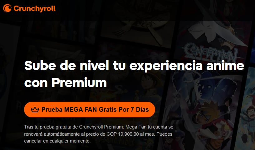 Solo la prueba gratuita, limitada a nuevos usuarios y sujeta a condiciones específicas, permite acceder sin costo. (Foto: Crunchyroll)