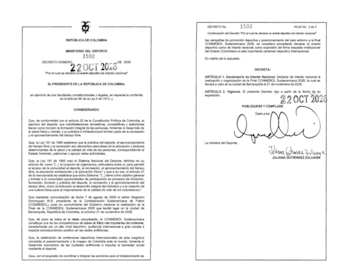 El decreto del Gobierno Nacional de Abelardo de la Espriella sobre el decreto de interés nacional de la final de la Copa Sudamericana - crédito Gobierno Nacional