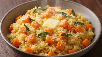 Receta de risotto de calabaza, rápida y fácil