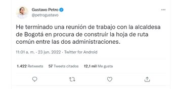 Presidente electo Gustavo Petro se