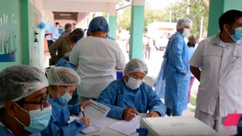 Una imagen del vacunatorio del