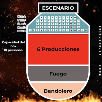 Las zonas para el concierto