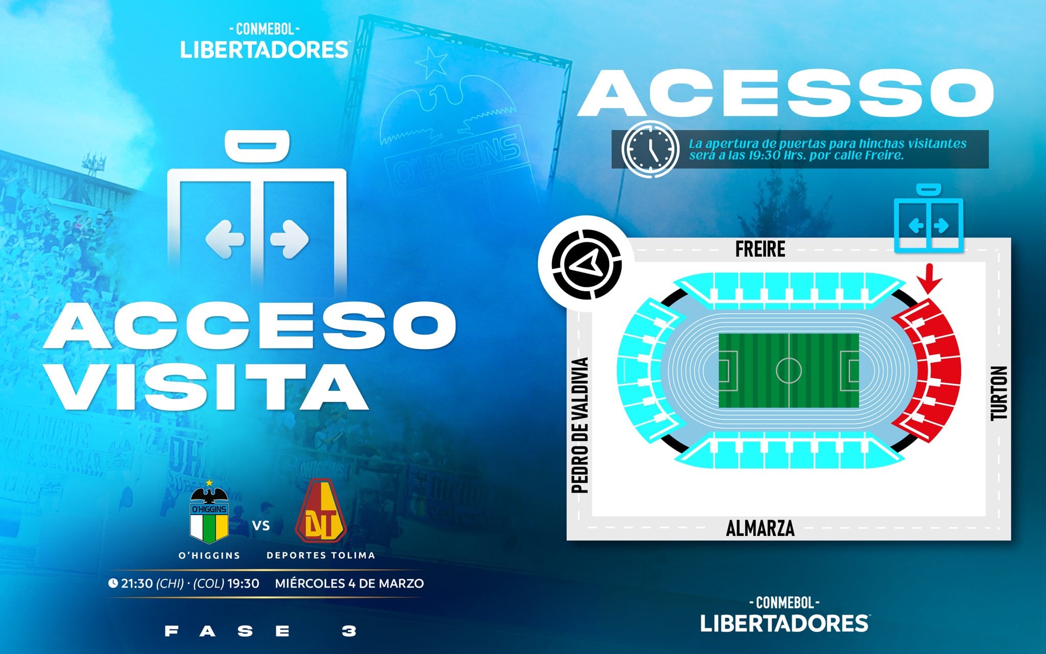 Entrada para el público visitante-crédito @OHigginsoficial/X