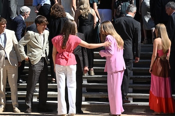 La princesa Leonor y la infanta Sofía acompañan a los reyes en su audiencia (Europa Press)