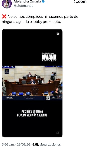 Senadora Amaranta Hank enfrenta señalamientos y reafirmó apoyo a mujeres del sector sexual - crédito @aleomanao/X