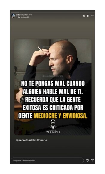 Posteo del padre de Colapinto