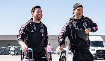 Leo Messi y Luis Suárez,