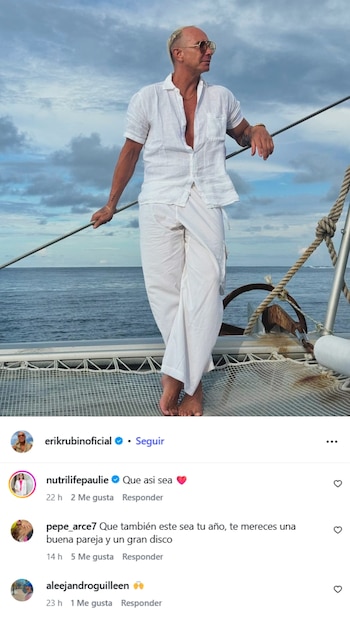 Erik Rubín reapareció en redes