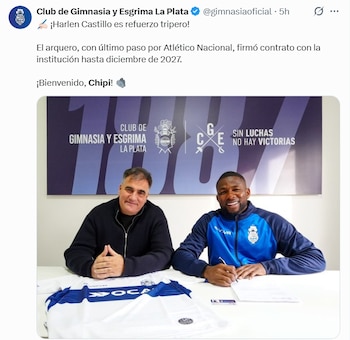 Así oficializó Alianza Lima de Perú al arquero colombiano Harlen 'Chipi Chipi' Castillo - crédito @gimnasiaoficial