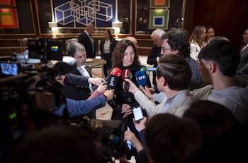 La presidenta de la Comunidad