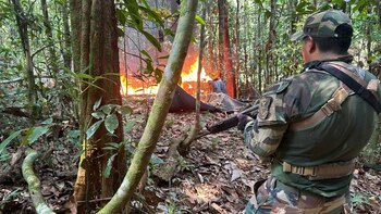 Quema de marihuana por parte