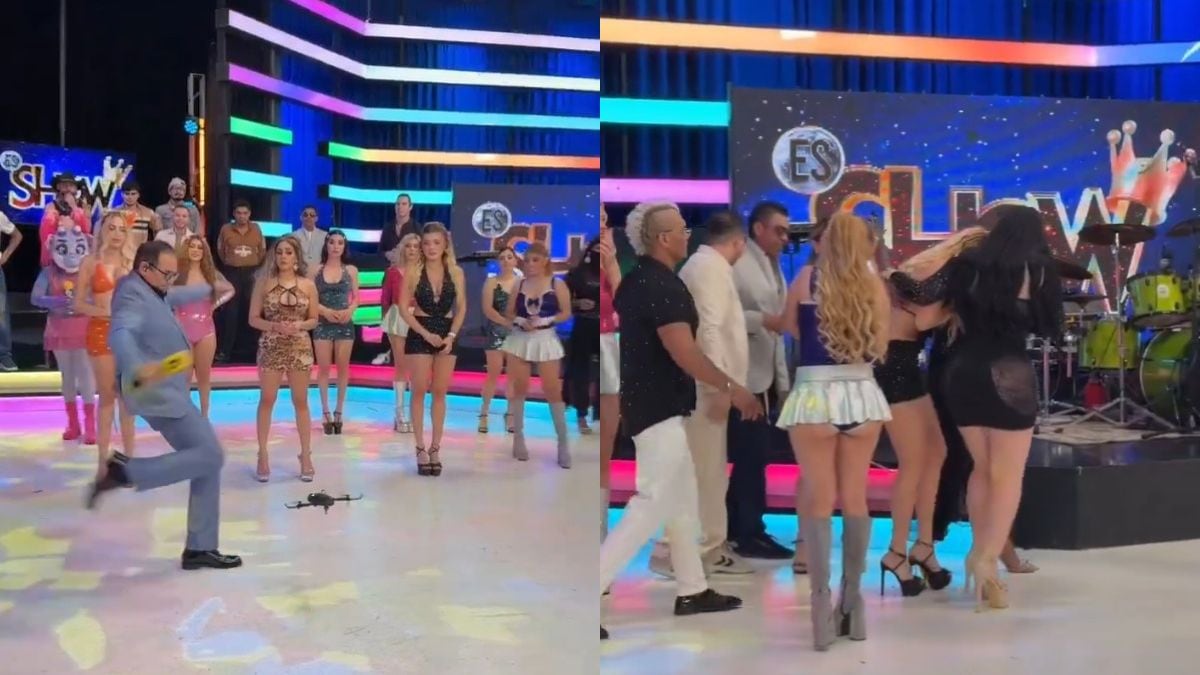 Ernesto Chavana patea molesto un dron y lastima a una colaboradora en vivo: el momento viral en la TV de Monterrey